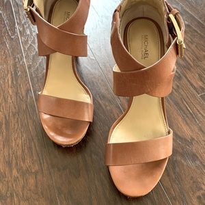 Michael Kora Leather Heels 7.5